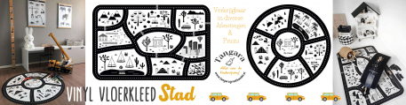 Stad zwart:wit Banner Vloerkleden op vinyl vloerkleed Kinderopvang inrichting Tangara groothandel voor de kinderopvang1